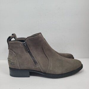 UGG Aureo Women's Slate Gray Zip Ankle Boots S/N 1103725 US Size 9